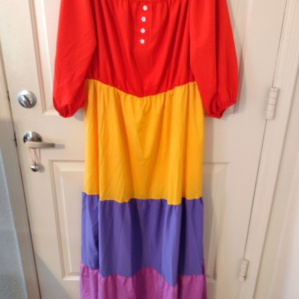 4color 3 tier dress
